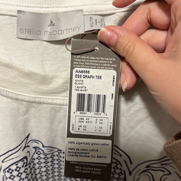 Brand new with tag Adidas Stella McCartney t-shirt size XS - Picture 2 of 4